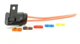 12AWG Weather Proof ATO/ATC Fuse Holder with 5A, 7.5A, 10A, 15A, 20A Fuses