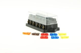 6 Port way Automotive ATO ATC APR Fuse Block Terminal with 8 Fuses Set