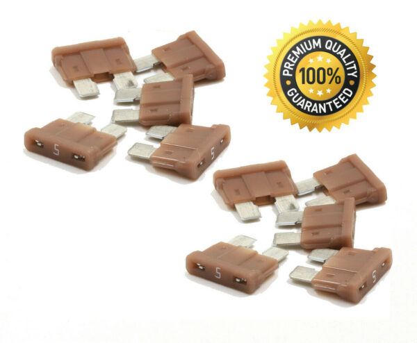 Premium 10 Pack 5 AMP Automotive ATO ATC Standard Blade Fuses