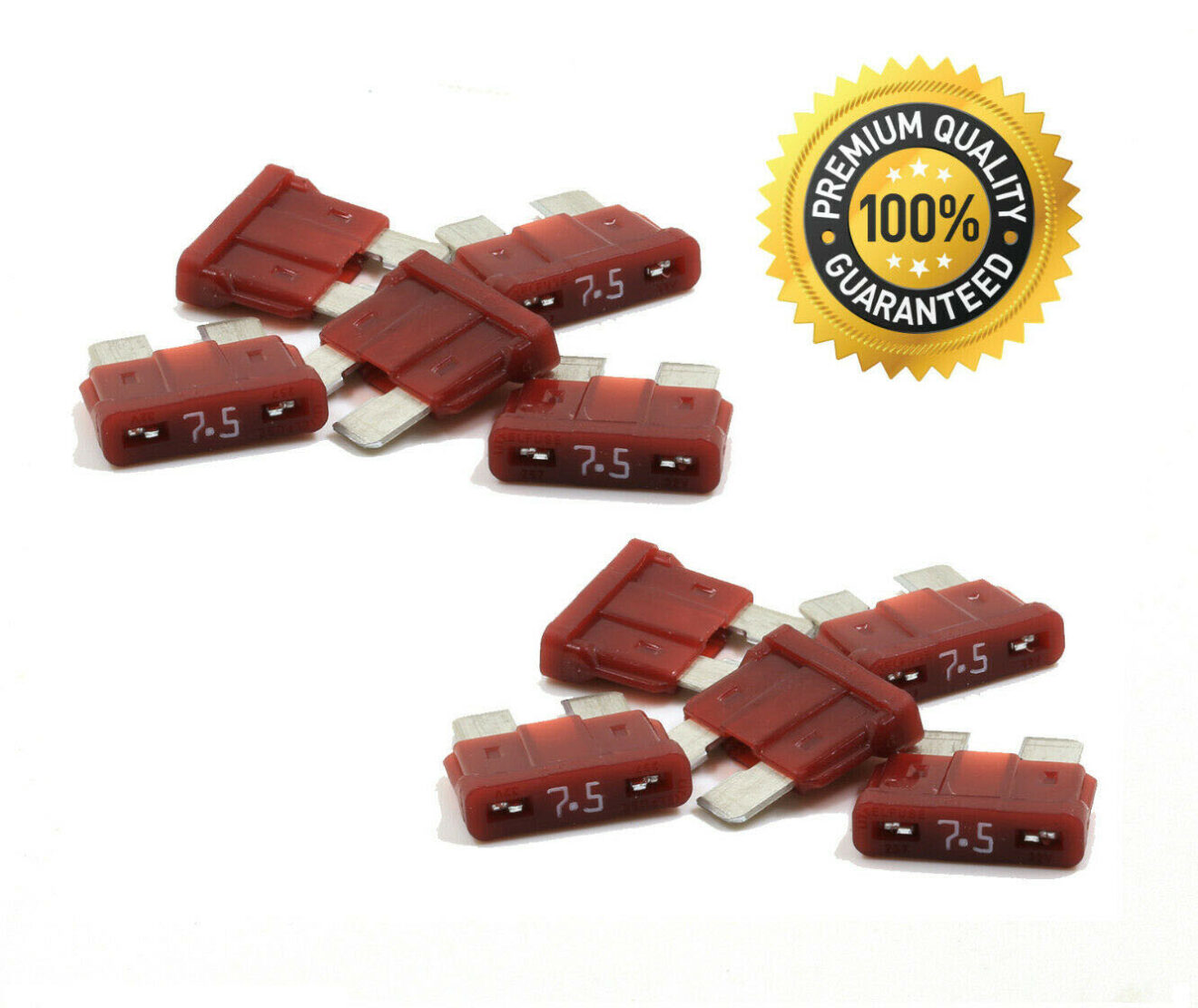Premium 10 Pack 7.5 AMP Automotive ATO ATC Standard Blade Fuses Fuse