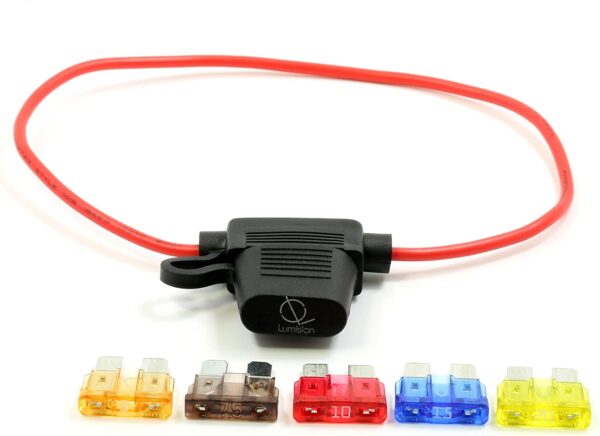 16 AWG ATO/ATC Fuse Holder + 5A, 7.5A, 10A, 15A, 20A Fuses