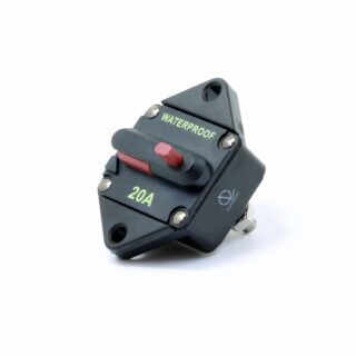 20A Waterproof DC Circuit Breaker Panel Mount 12-48VDC