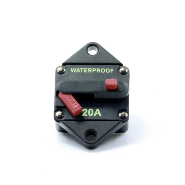 20A Waterproof DC Circuit Breaker Panel Mount 12-48VDC - Image 2