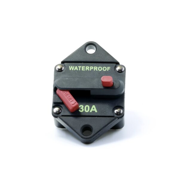30A Waterproof DC Circuit Breaker Panel Mount 12-48VDC - Image 2