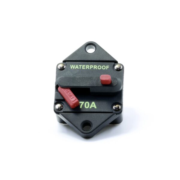 70A Waterproof DC Circuit Breaker Panel Mount 12-48VDC - Image 2