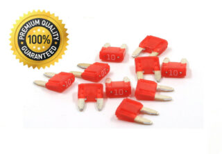 Premium 10 Pack 10 AMP Automotive APM ATM Mini Blade Fuses