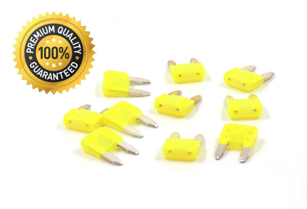 Premium 10 Pack 20 AMP Automotive APM ATM Mini Blade Fuses Fuse Taps