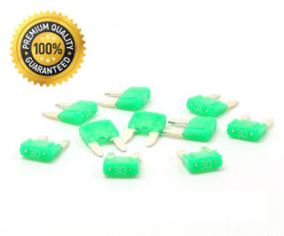 Premium 10 Pack 30 AMP Automotive APM ATM Mini Blade Fuses
