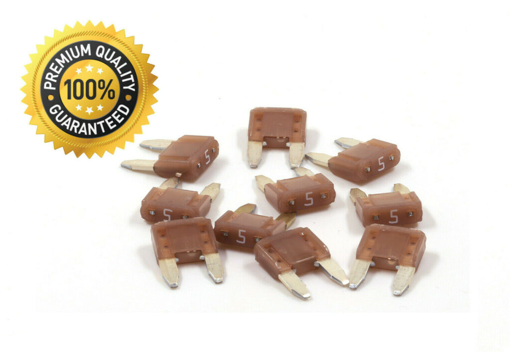 Premium 10 Pack 5 AMP Automotive APM ATM Mini Blade Fuses Fuse Taps