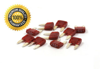 Premium 10 Pack 7.5 AMP Automotive APM ATM Mini Blade Fuses