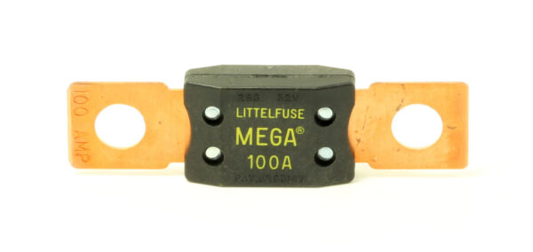 Premium Mega Fuse 100AMP 32V DC Slo-Blo Bolt-Down Fuse Yellow