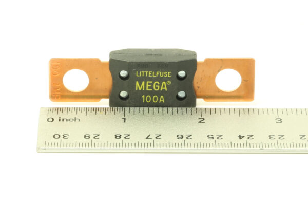 Premium Mega Fuse 100AMP 32V DC Slo-Blo Bolt-Down Fuse Yellow - Image 2