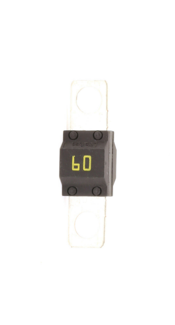 Premium Bolt Down 498 MIDI Fuse 60AMP 32V DC Time Delay Yellow