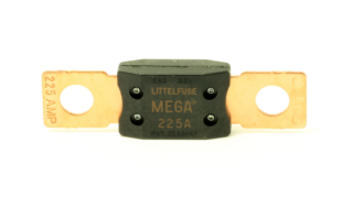 Premium Mega Fuse 225AMP 32V DC Slo-Blo Bolt-Down Fuse Brown