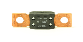 Premium Mega Fuse 300AMP 32V DC Slo-Blo Bolt-Down Fuse Gray