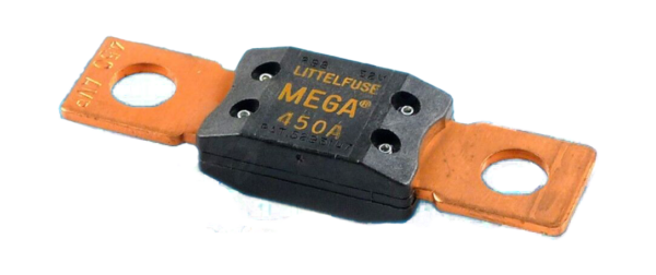 Premium Mega Fuse 450AMP 32V DC Slo-Blo Bolt-Down Fuse Orange Gold
